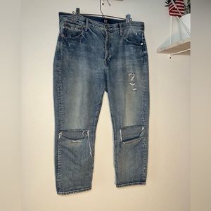 Gap boyfriend jeans distressed loose fit jeans boho‎